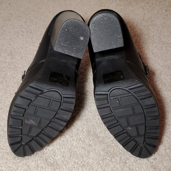 Black Heel Combat Ankle Boots - Picture 4 of 7